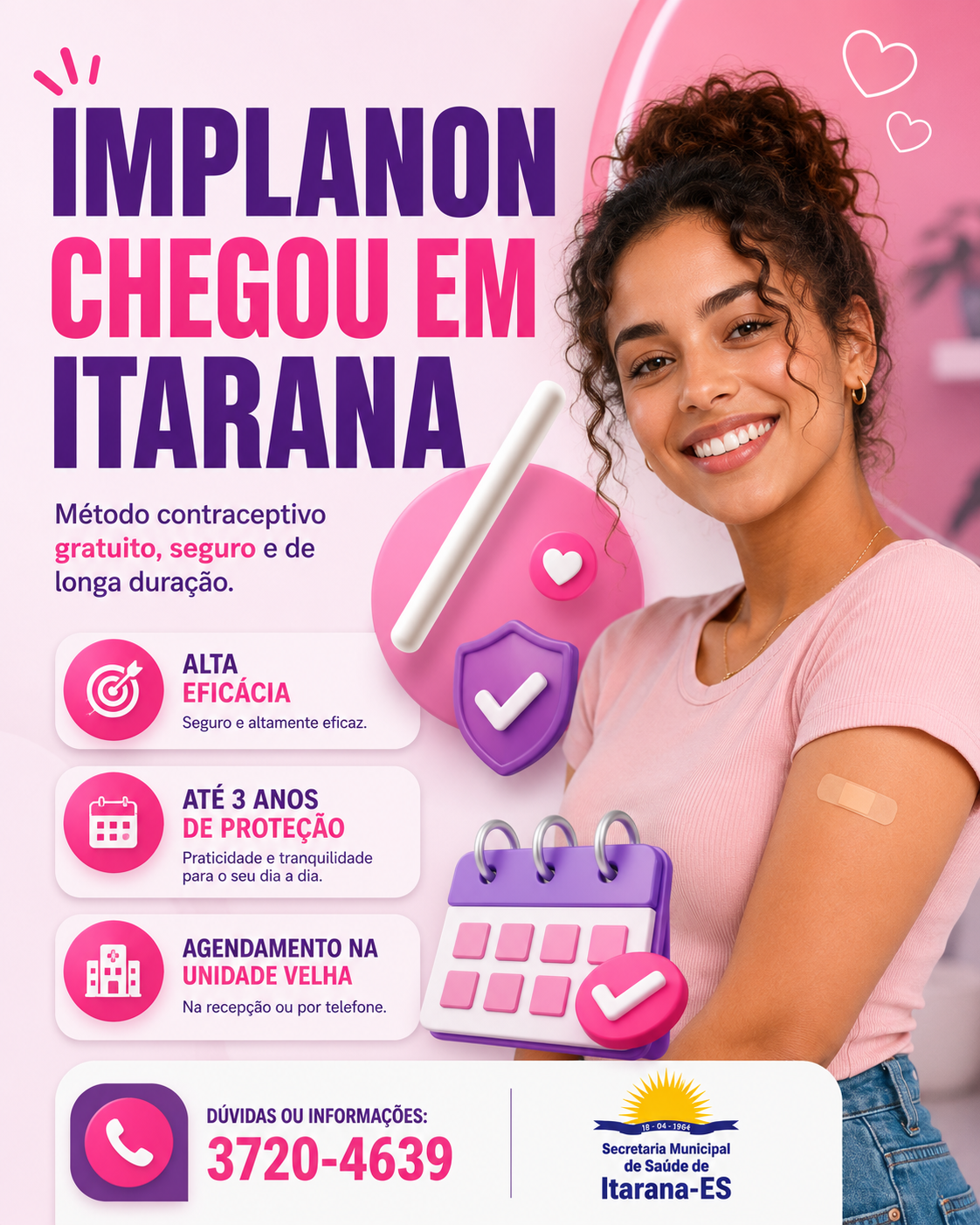Implanon chega a Itarana e amplia acesso a método contraceptivo de longa duração