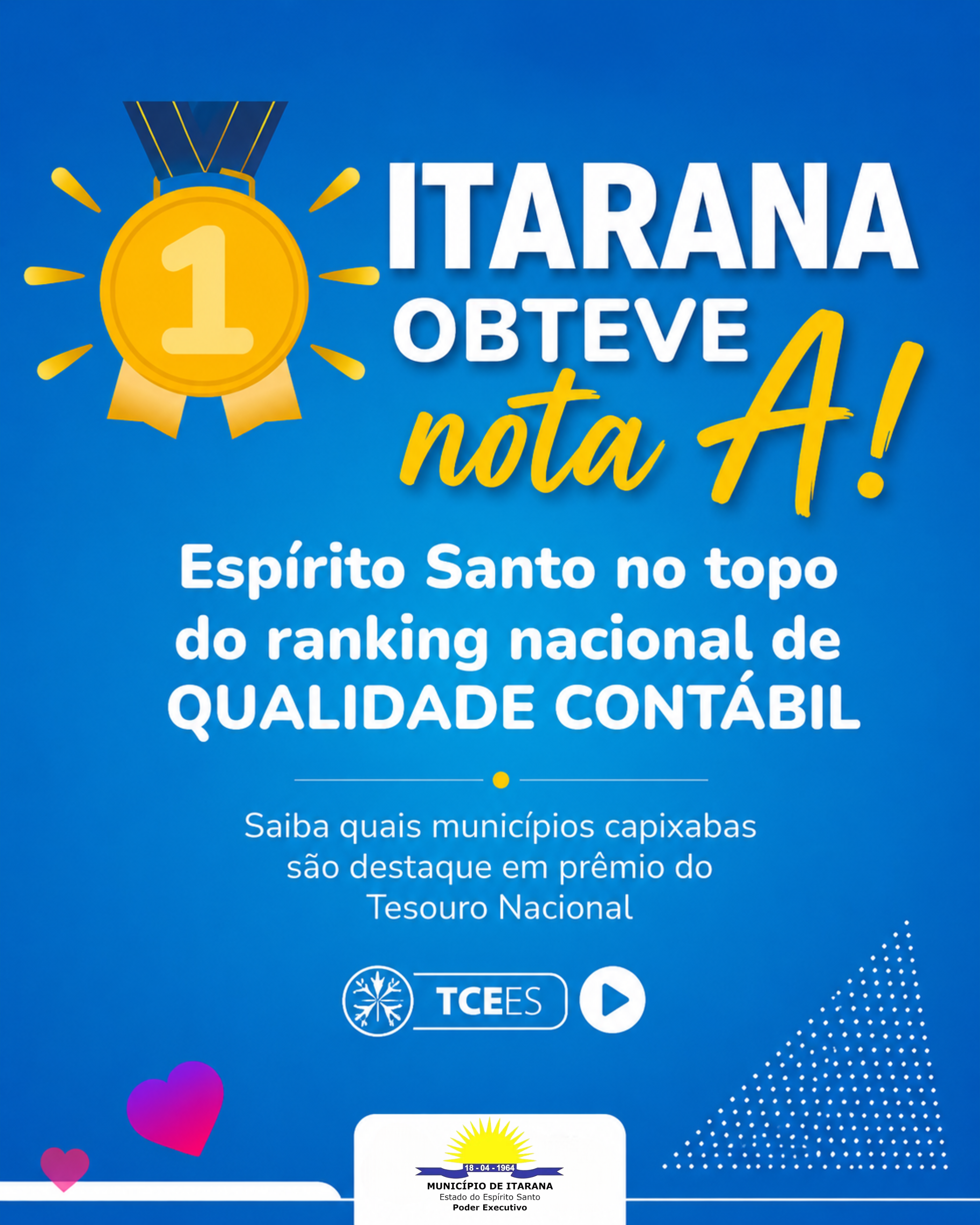 Itarana conquista Nota A em Qualidade Contábil e Fiscal