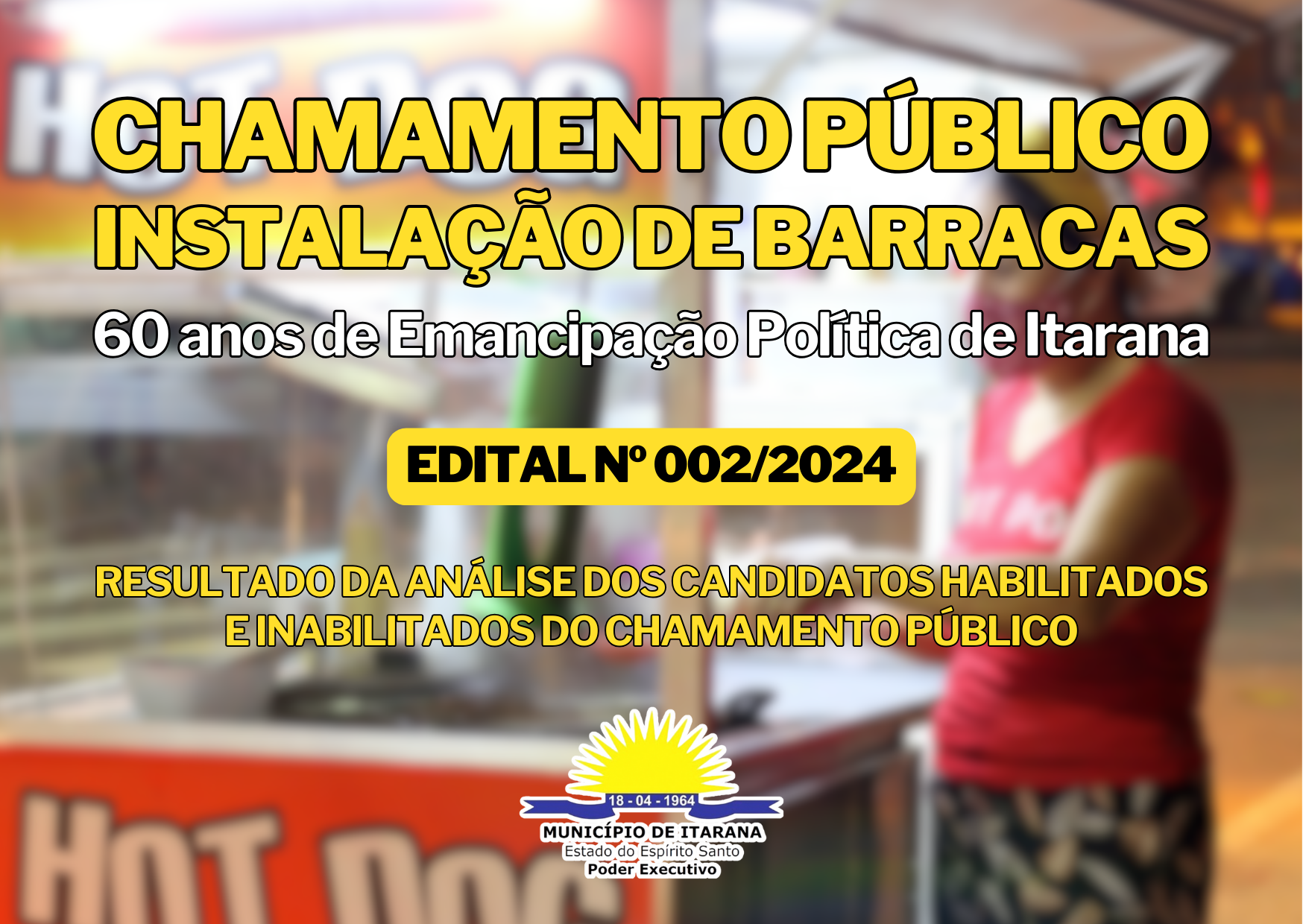 Resultado da análise dos candidatos habilitados e inabilitados do chamamento público