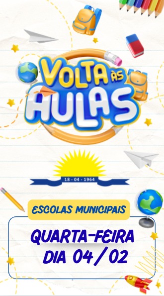 Aulas da Rede Municipal de Ensino de Itarana têm início no dia 04 de fevereiro